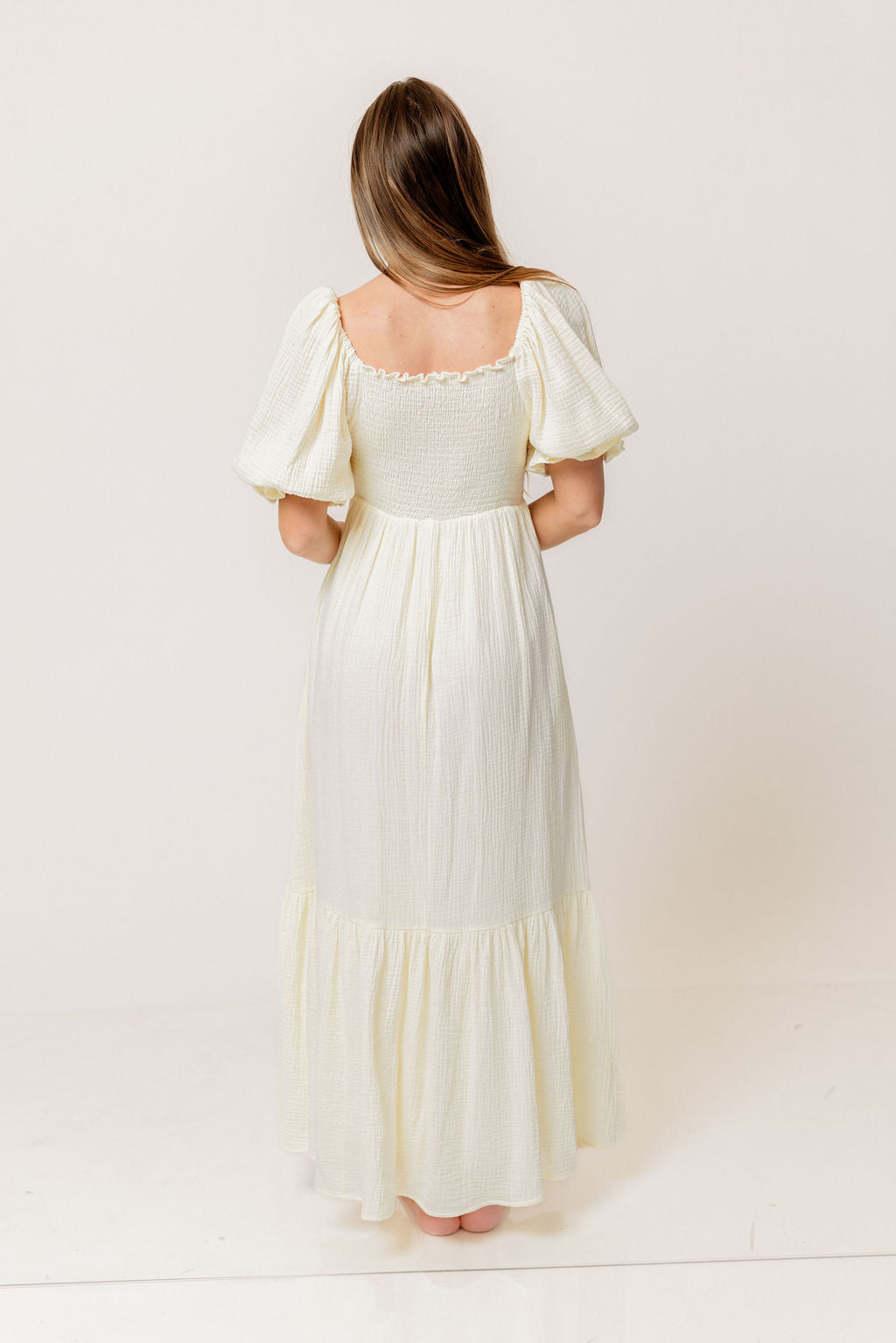 Modest Liv 100% Cotton Maxi Dress in Cream - Bump Friendly
