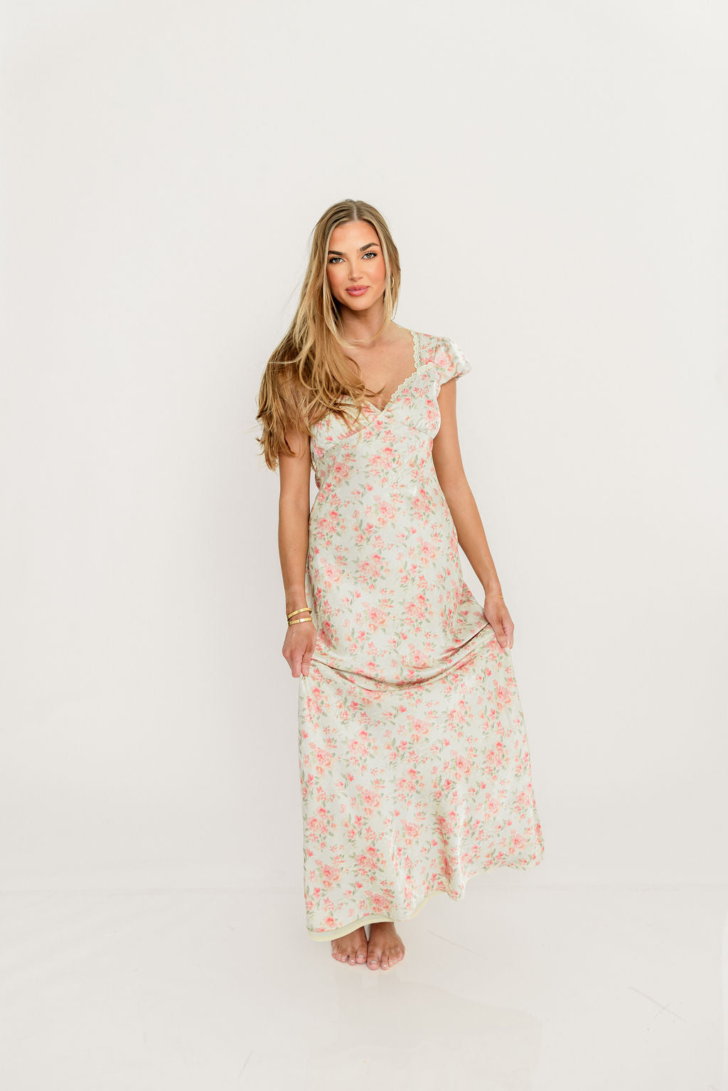 Aubrey Maxi Dress in Porcelain Blossom