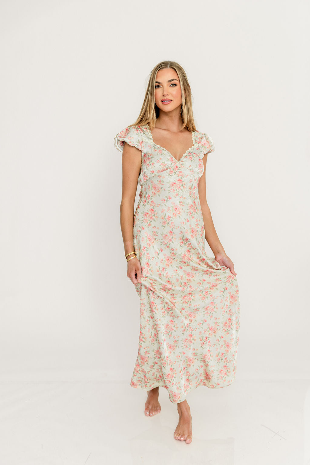 Aubrey Maxi Dress in Porcelain Blossom