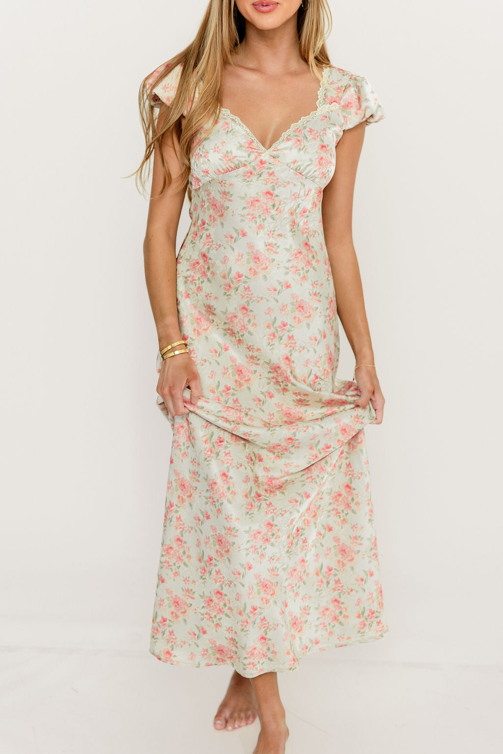 Aubrey Maxi Dress in Porcelain Blossom