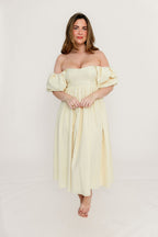 Hamilton Midi Dress in Butter - Bump Friendly (S-XL)