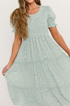 McCall Midi Dress in Hint of Mint - Bump Friendly