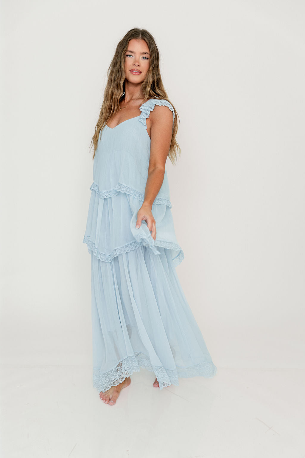 Nicola Maxi Dress in Pale Blue *6/25 PRE-ORDER*