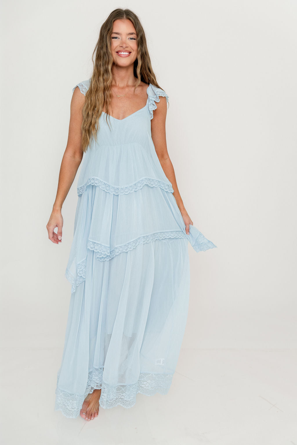 Nicola Maxi Dress in Pale Blue *6/25 PRE-ORDER*