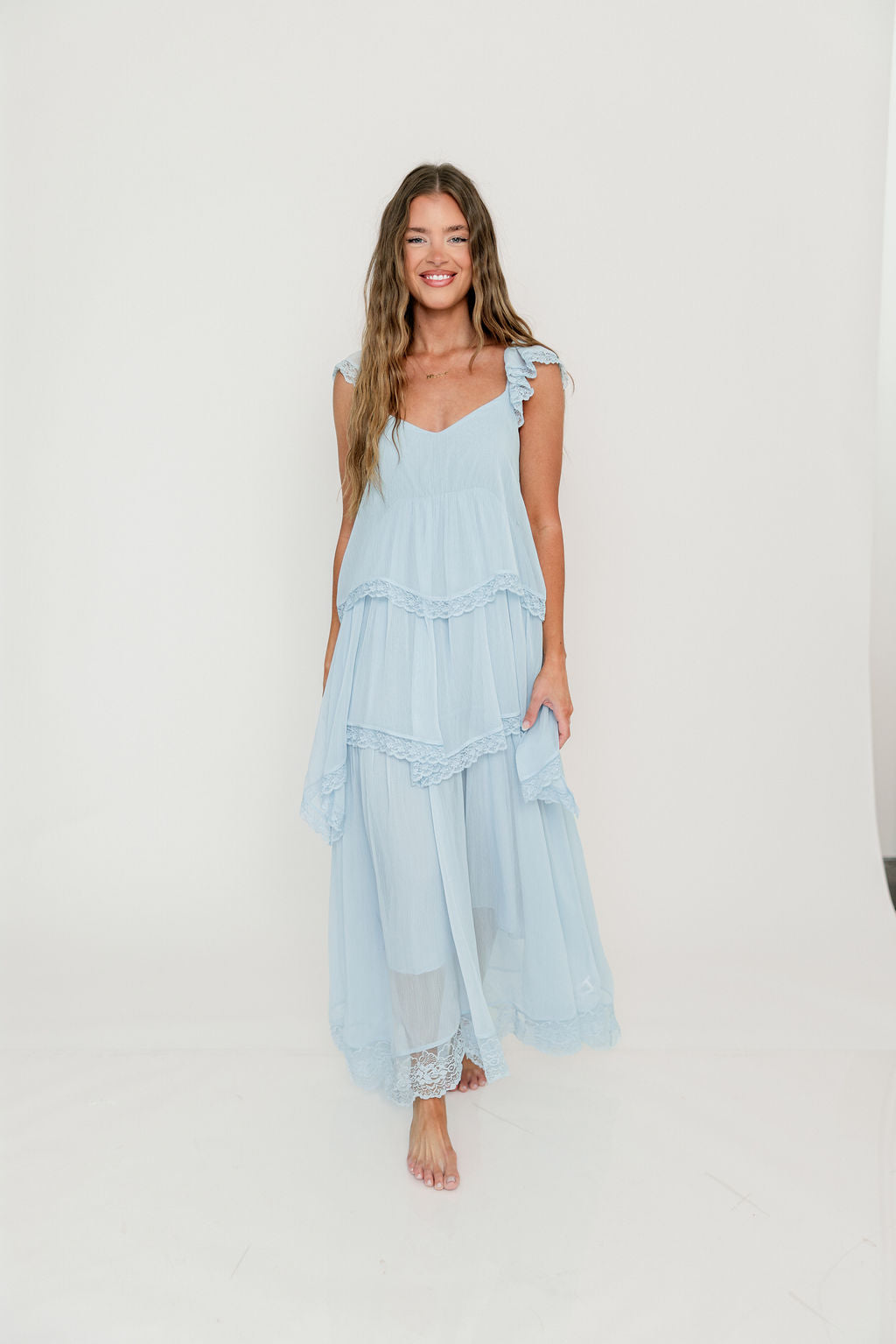 Nicola Maxi Dress in Pale Blue *6/25 PRE-ORDER*
