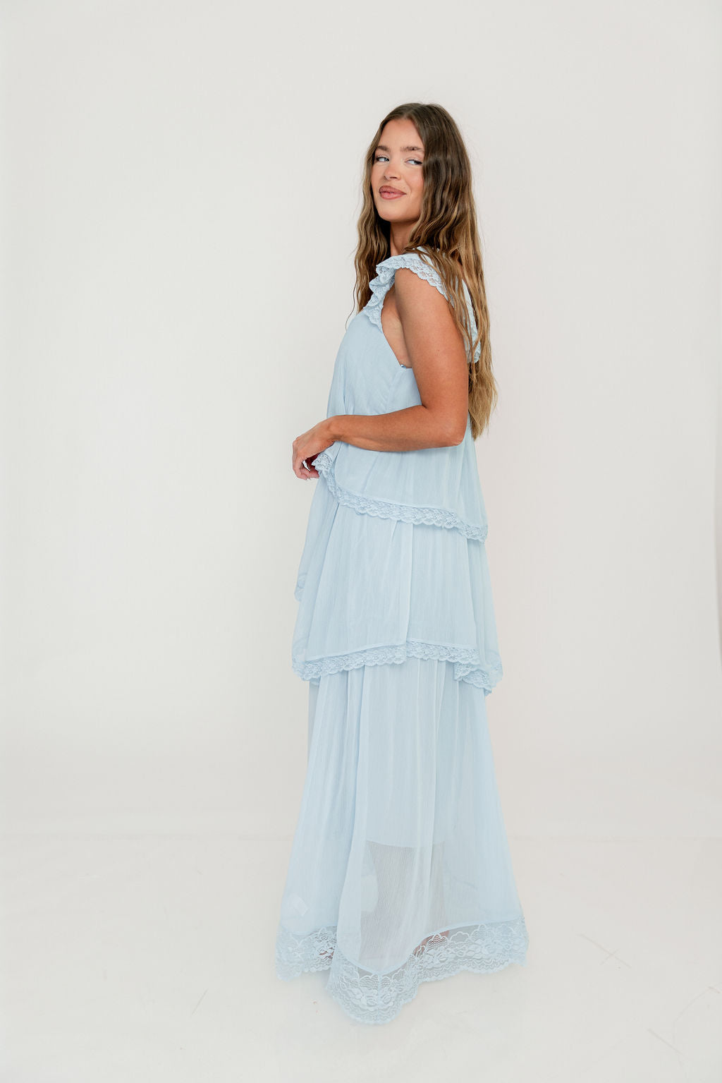 Nicola Maxi Dress in Pale Blue *6/25 PRE-ORDER*