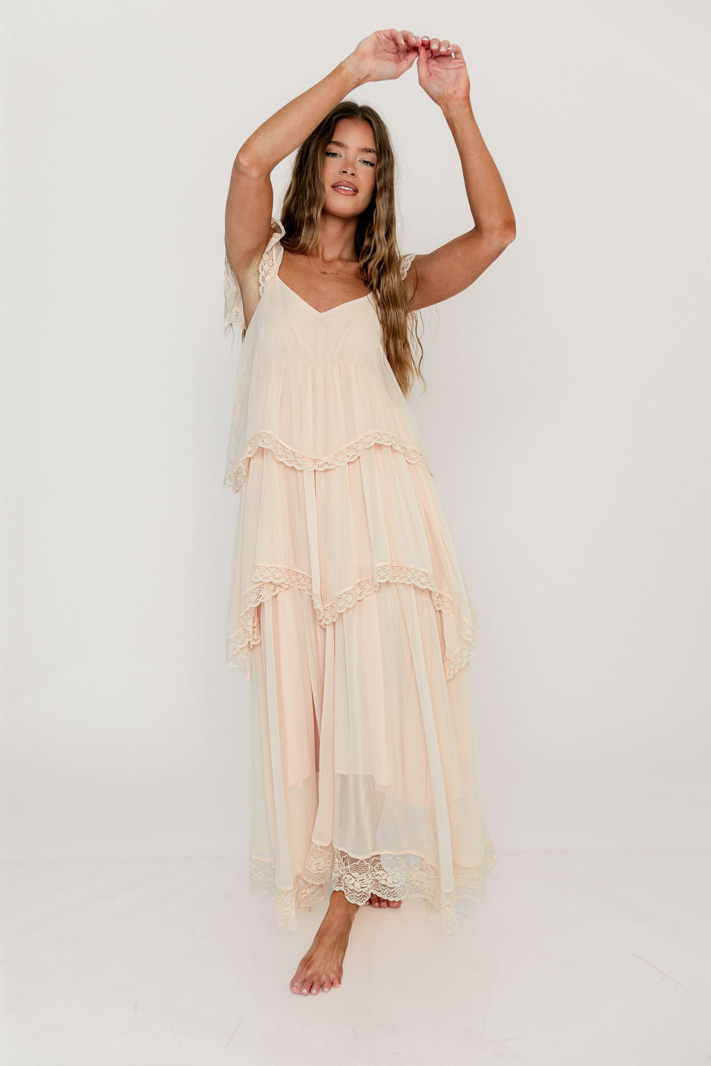 Nicola Maxi Dress in Pale Pink *6/25 PRE-ORDER*