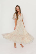 Illia Woven Maxi Dress in Blush Multi