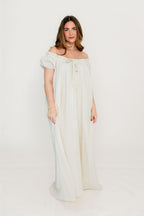 Ensley 100% Cotton Maxi Dress in Pale Pink Plaid - Bump Friendly