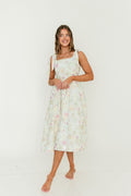 Jenny Floral Midi Dress in Light Pink