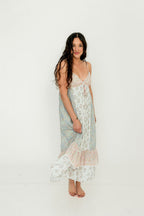Maria Maxi Dress in Off White Combo