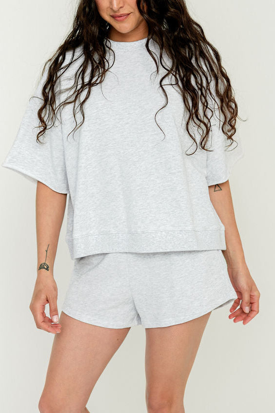 Laura Top in Heather Grey