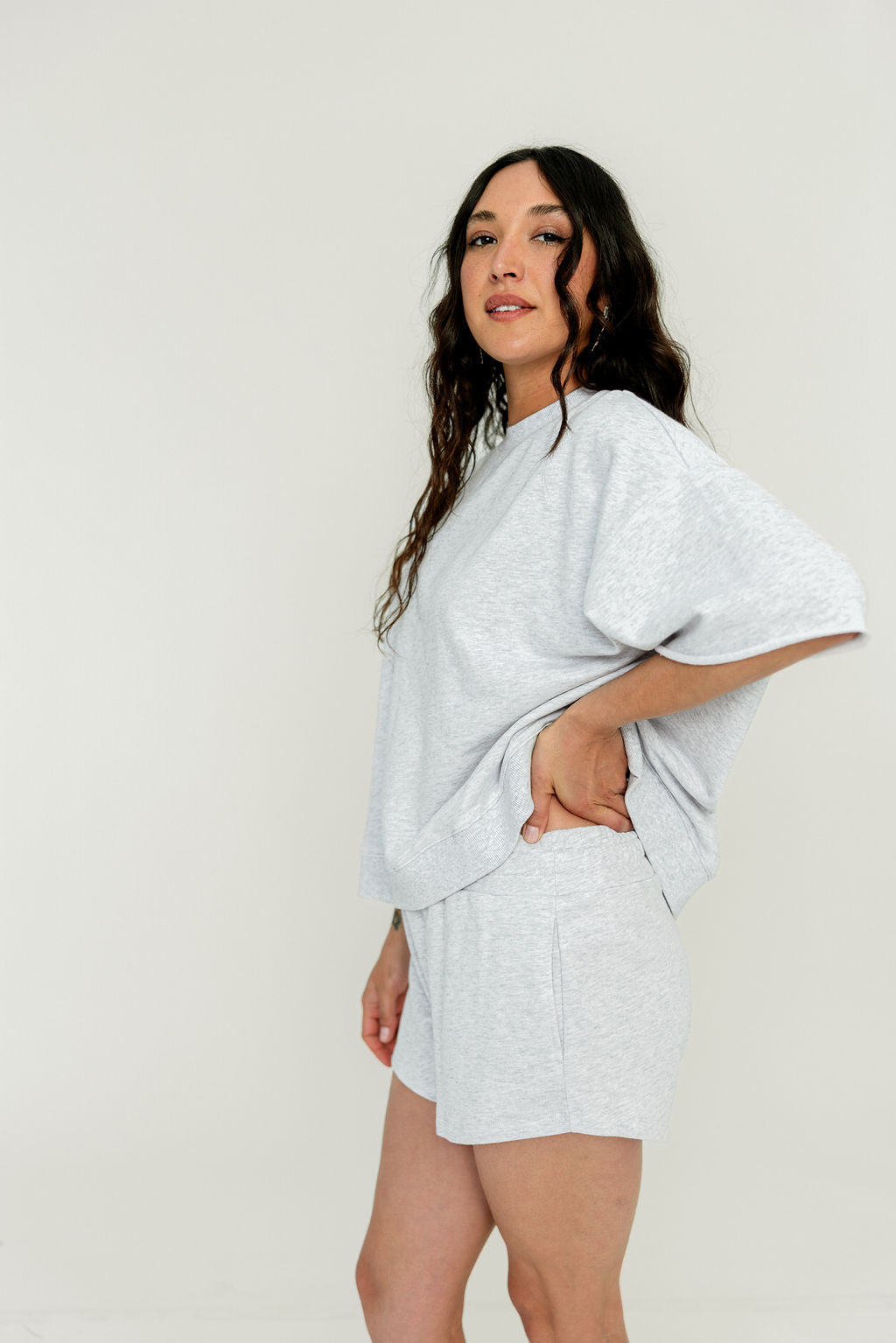Laura Top in Heather Grey
