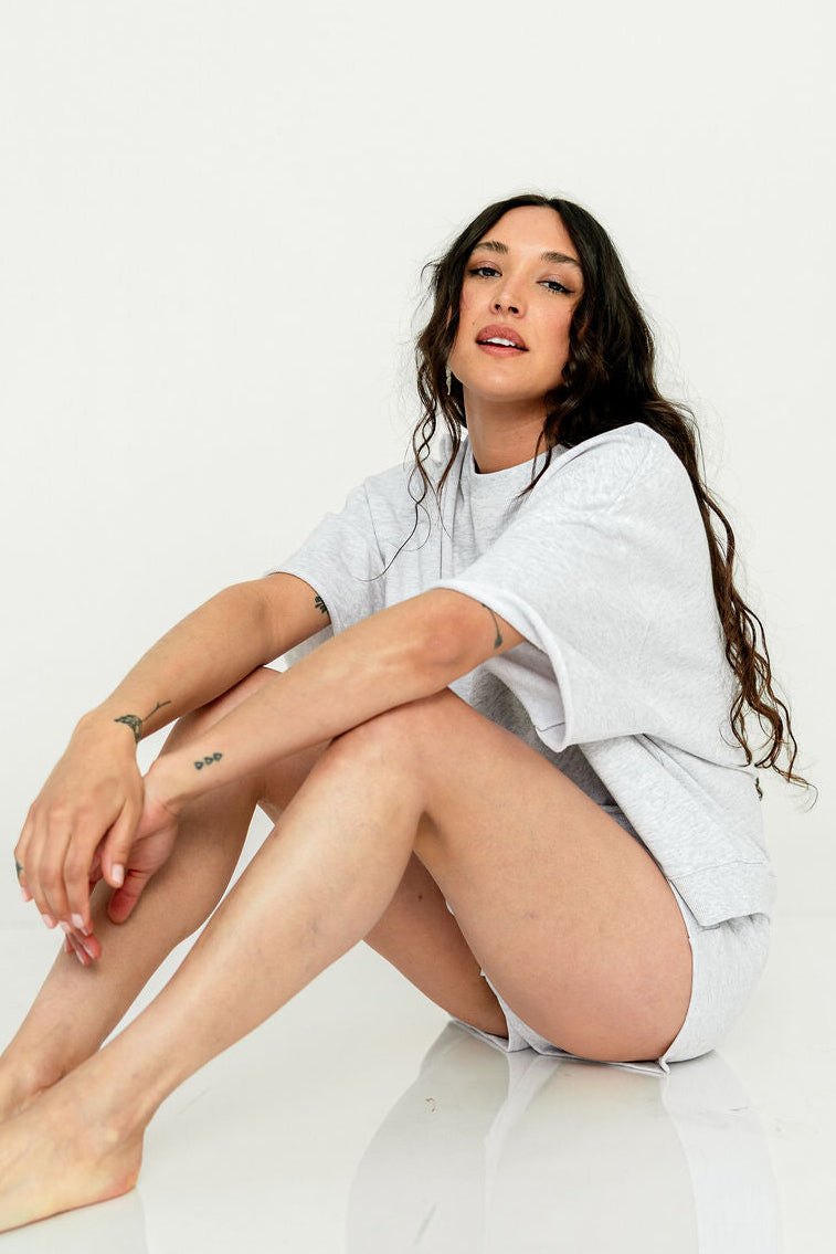 Laura Top in Heather Grey