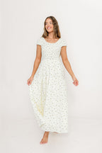 Monet 100% Cotton Maxi Dress in Pink Floral - Bump Friendly