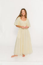 Krystal 100% Cotton Maxi Dress in Vintage Ivory