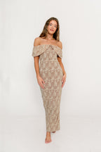 Emery Lace Maxi Dress in Nude