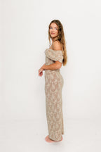 Emery Lace Maxi Dress in Nude