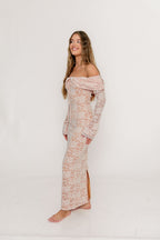Ella Lace Maxi Dress in Pale Pink
