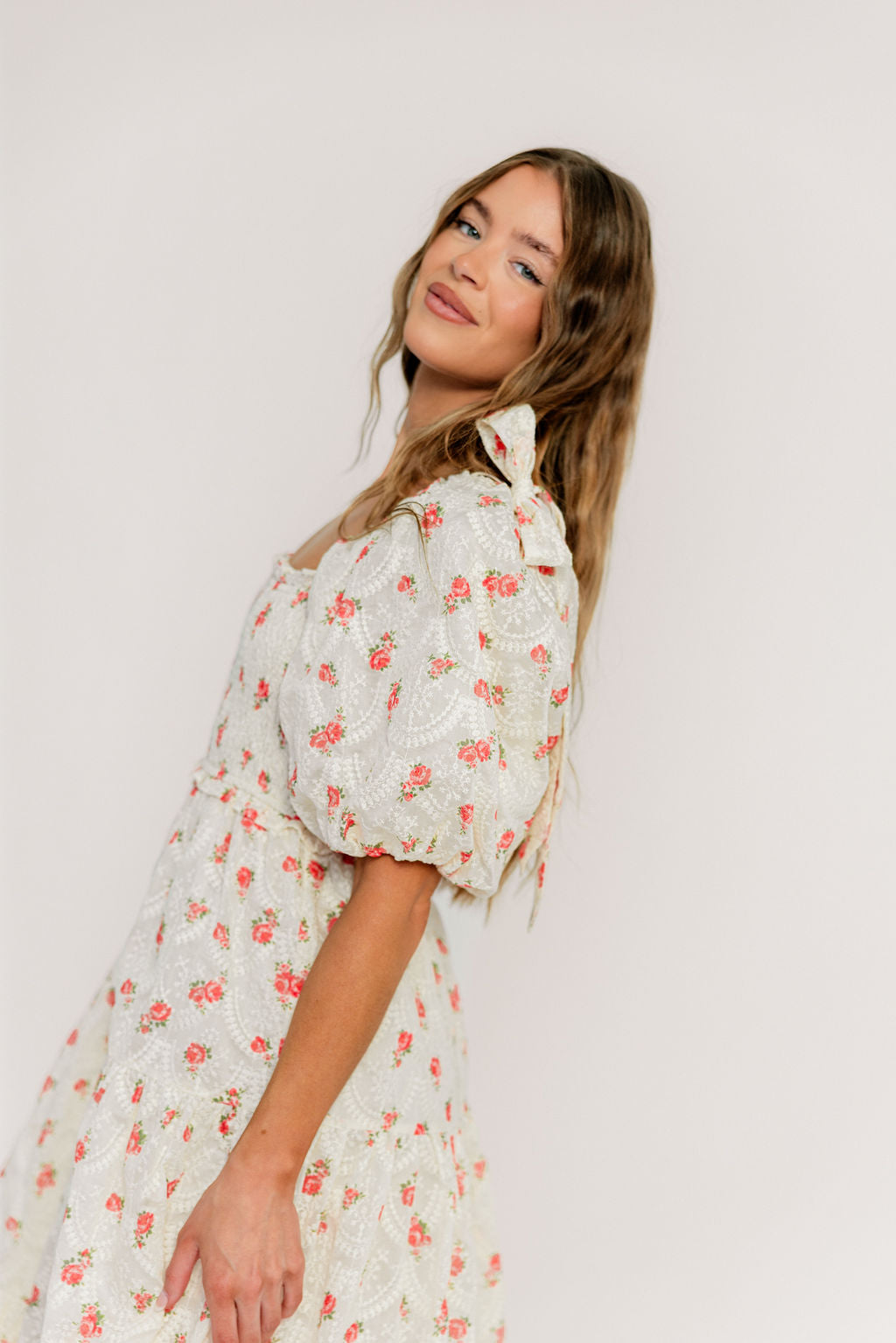 Elena 100% Cotton Midi Dress in Rose - Bump Friendly