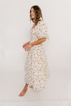 Elena 100% Cotton Midi Dress in Rose - Bump Friendly