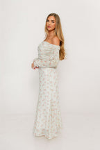 Azaleia Maxi Dress in Blush Floral - Bump Friendly - Size Up for Maternity