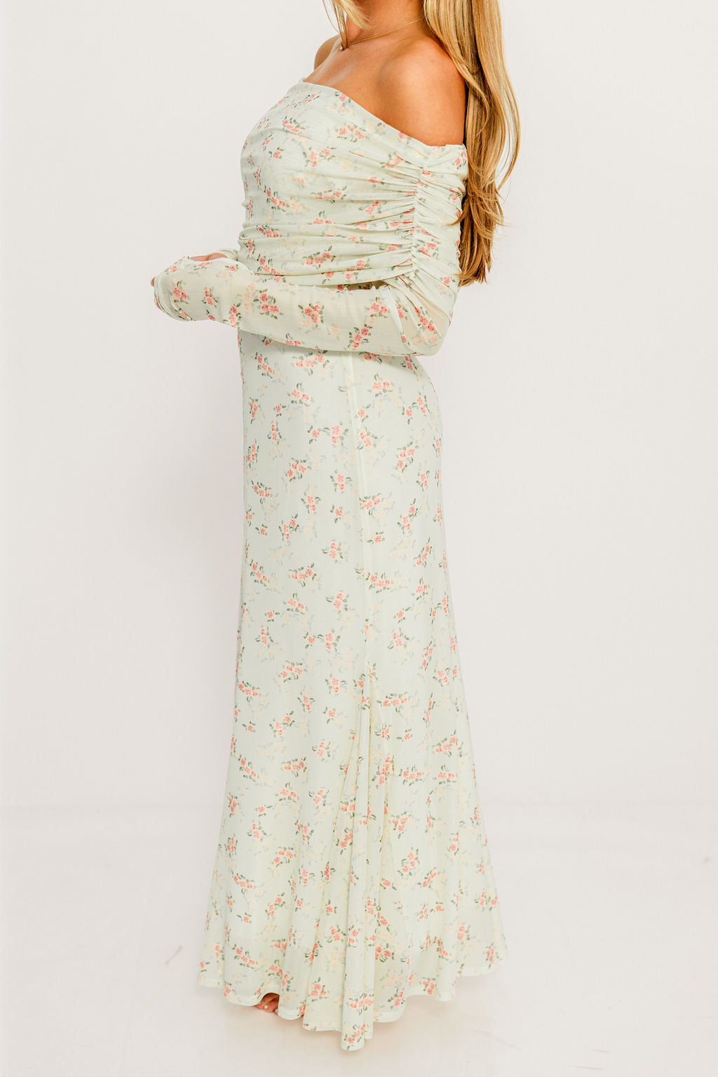 Azaleia Maxi Dress in Blush Floral - Bump Friendly - Size Up for Maternity
