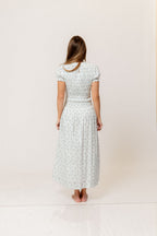 Orchard 100% Cotton Smocked Maxi Dress in Blue - Bump Friendly
