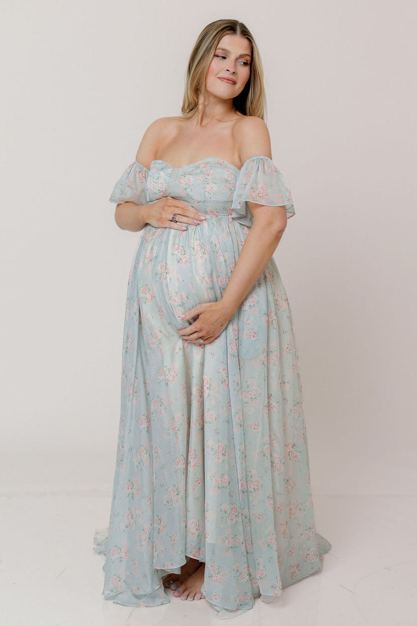 Charleston Maxi Dress in Sage Floral - Bump Friendly & Inclusive Sizing