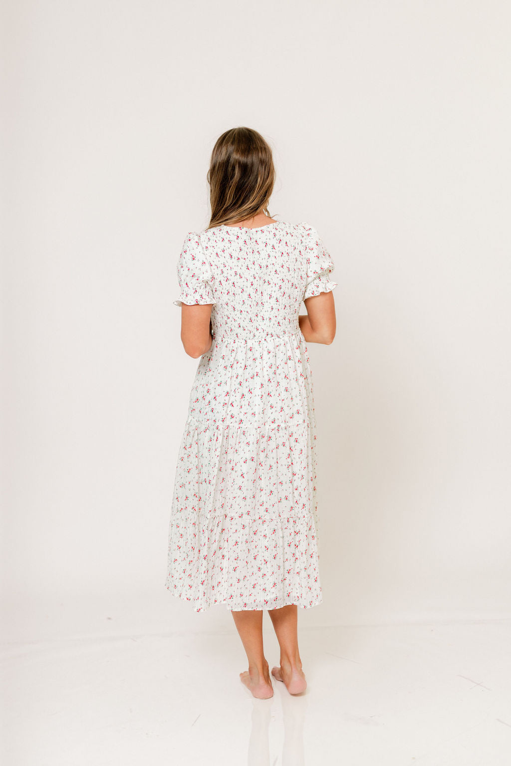 McCall Midi Dress in Floret Fizz - Bump Friendly