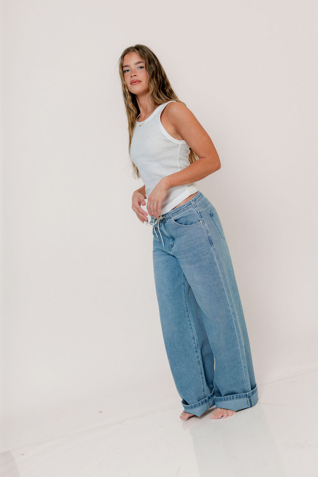 Julianne 100% Organic Cotton Tank in White