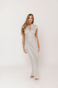 Portofino Maxi Dress in Ivory Jacquard