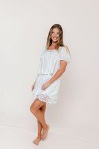 Fields Layered Lace Mini Skirt in Ivory