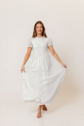 Hearthstone Maxi Dress in Off-White - Bump Friendly