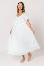 Kelli Maxi Dress in Off-White - Bump Friendly