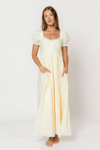 Porter 100% Cotton Maxi Dress in Butter Yellow *6/30 PRE-ORDER*