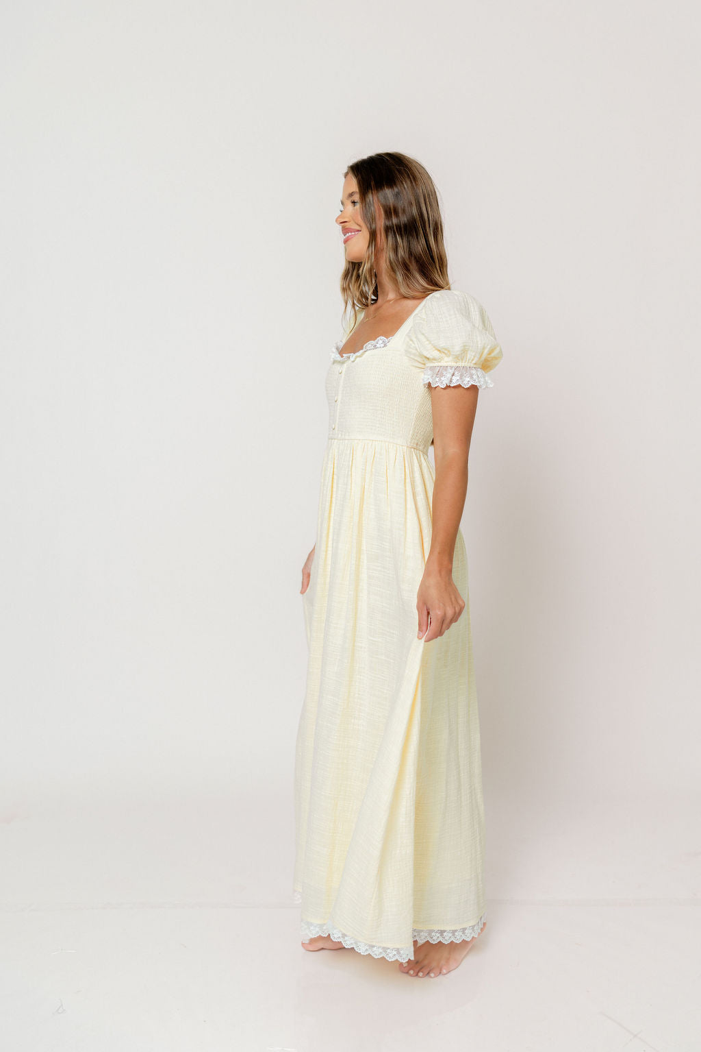 Porter 100% Cotton Maxi Dress in Butter Yellow *6/30 PRE-ORDER*