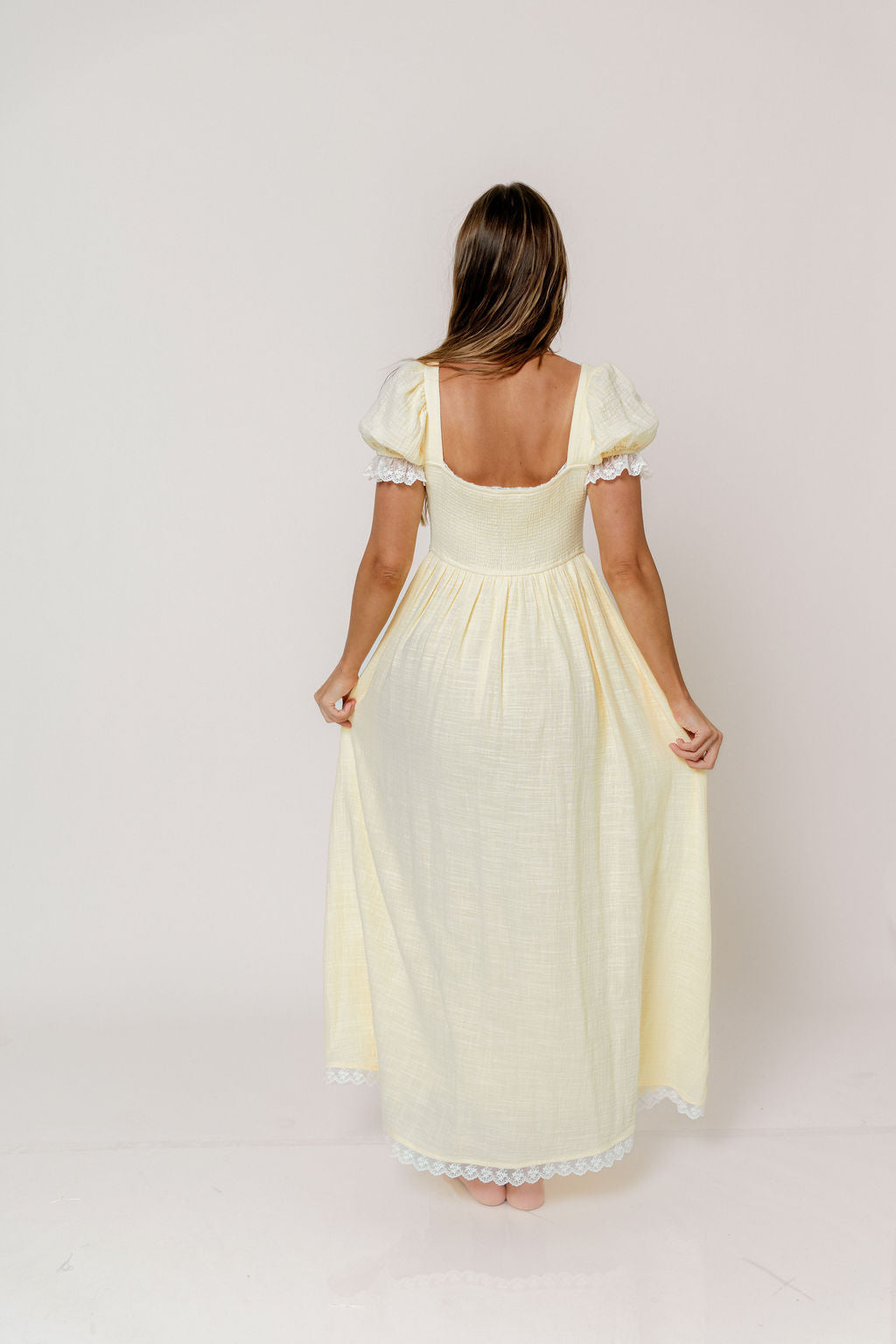Porter 100% Cotton Maxi Dress in Butter Yellow *6/30 PRE-ORDER*