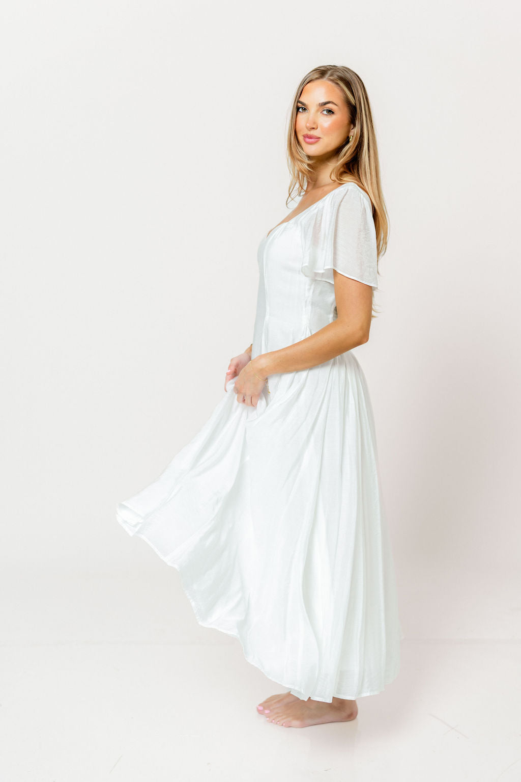 Meret Maxi Dress in Off-White *6/30 PRE-ORDER*