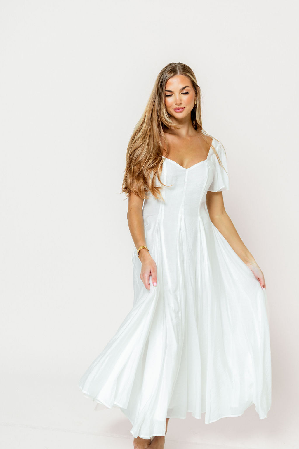 Meret Maxi Dress in Off-White *6/30 PRE-ORDER*