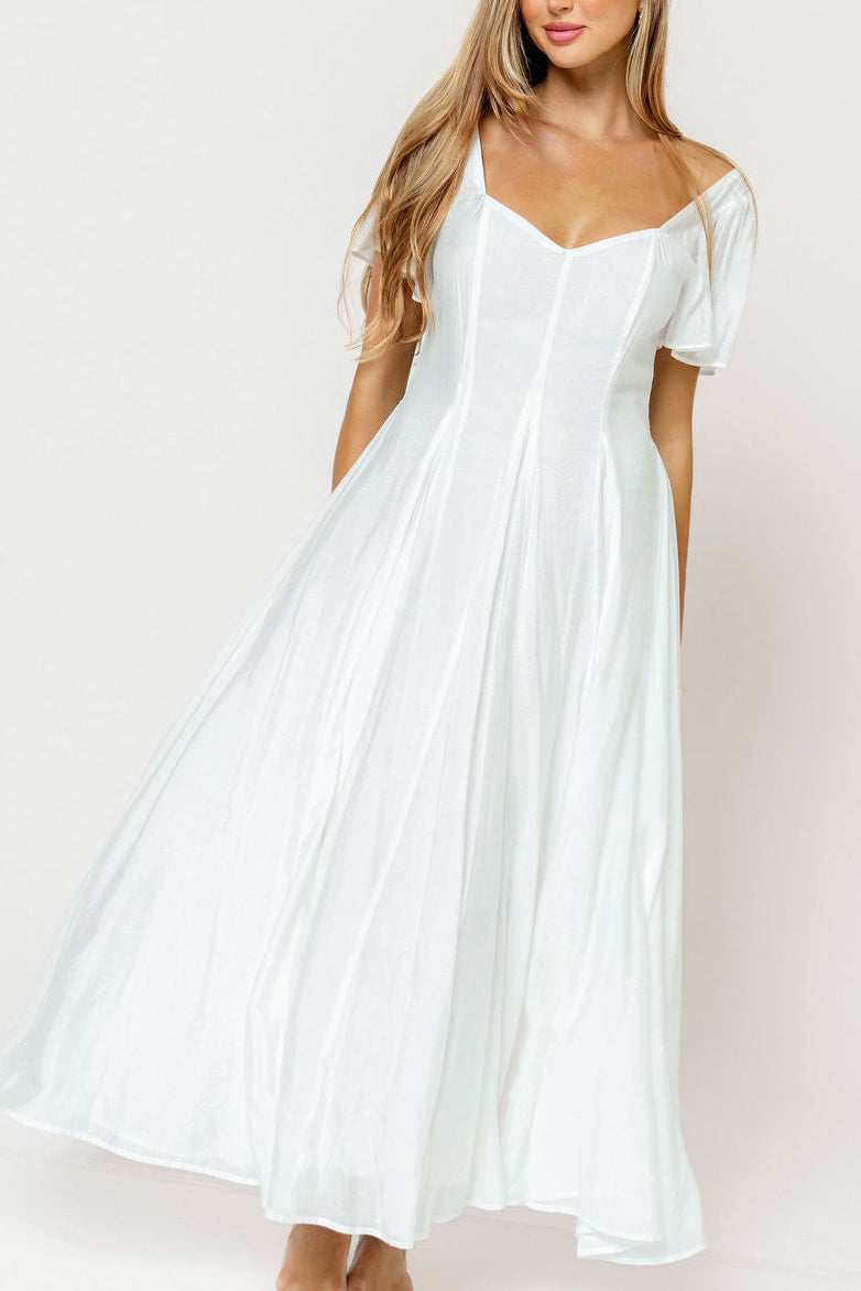 Meret Maxi Dress in Off-White *6/30 PRE-ORDER*