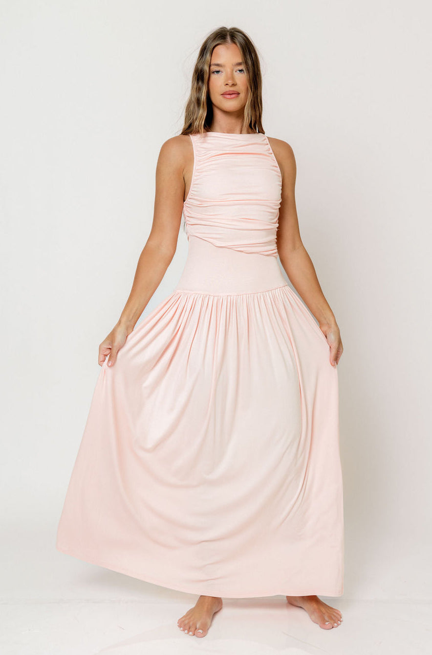 Leni Maxi Dress in Blush
