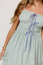 Mckenzie Ditsy Floral Midi Dress in Sage