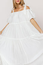 Channing Maxi Dress in Off-White - Bump Friendly