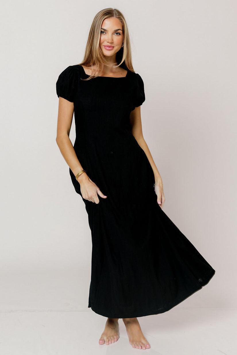 Kameron Midi Dress in Black