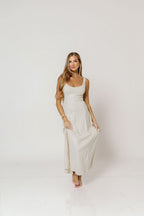 Jocelyn Midi Dress in Natural