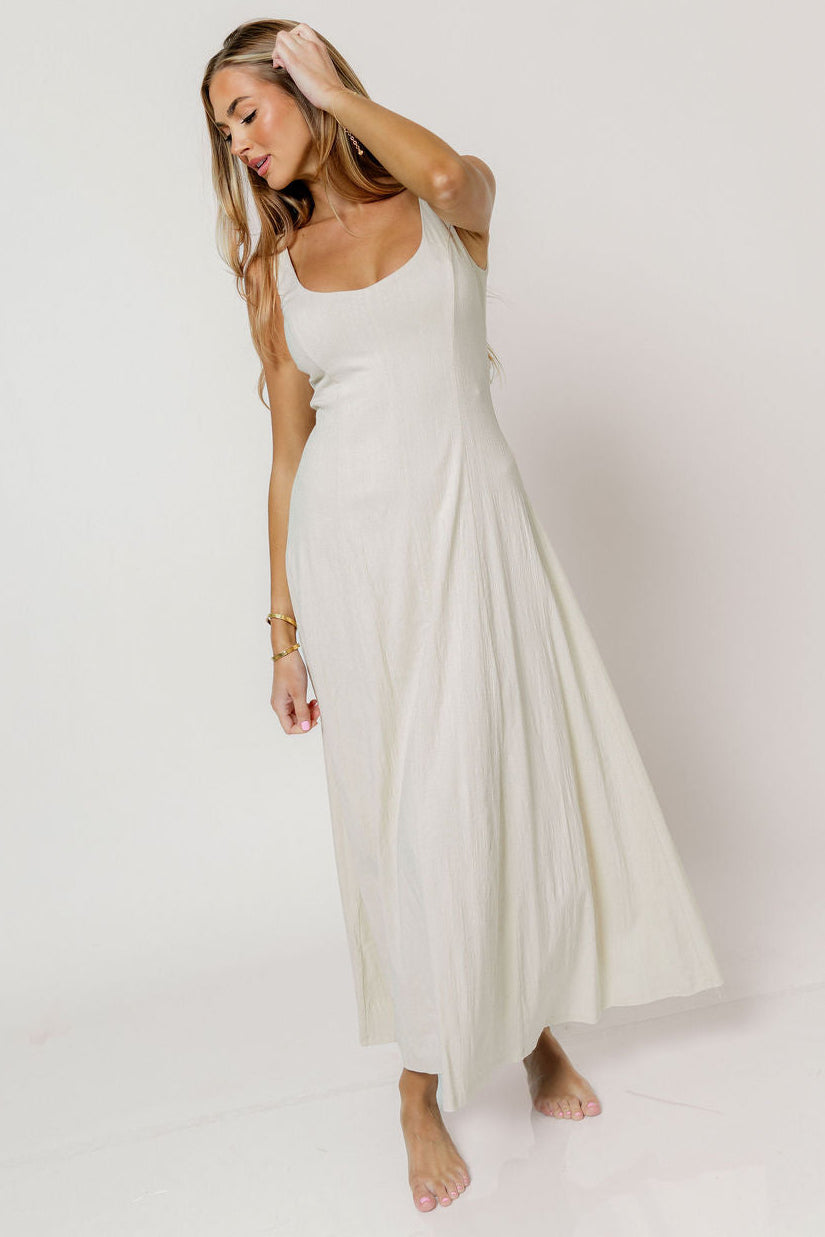 Jocelyn Midi Dress in Natural