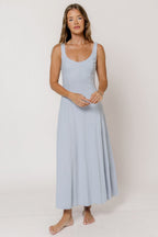 Jocelyn Midi Dress in Milky Blue