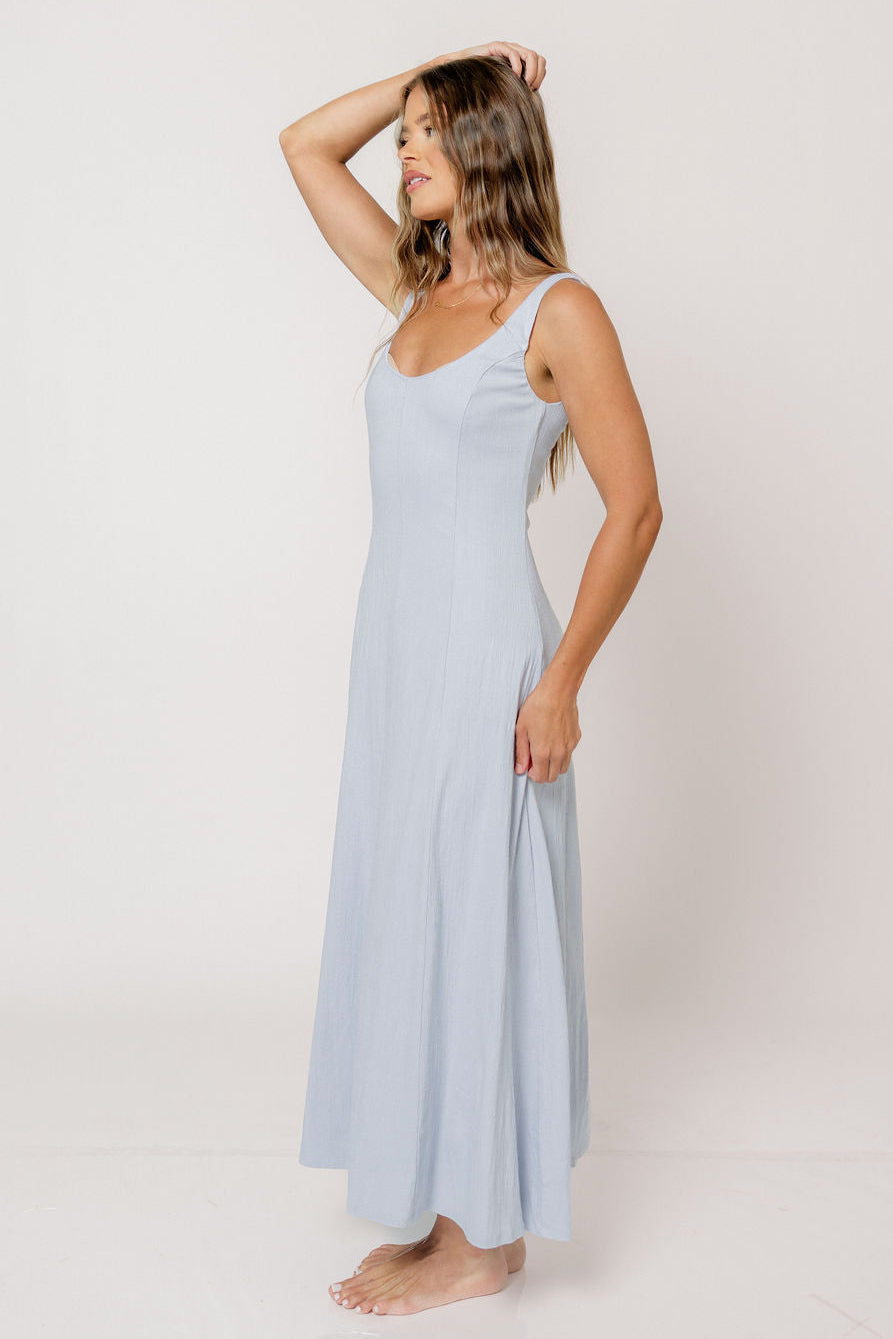 Jocelyn Midi Dress in Milky Blue