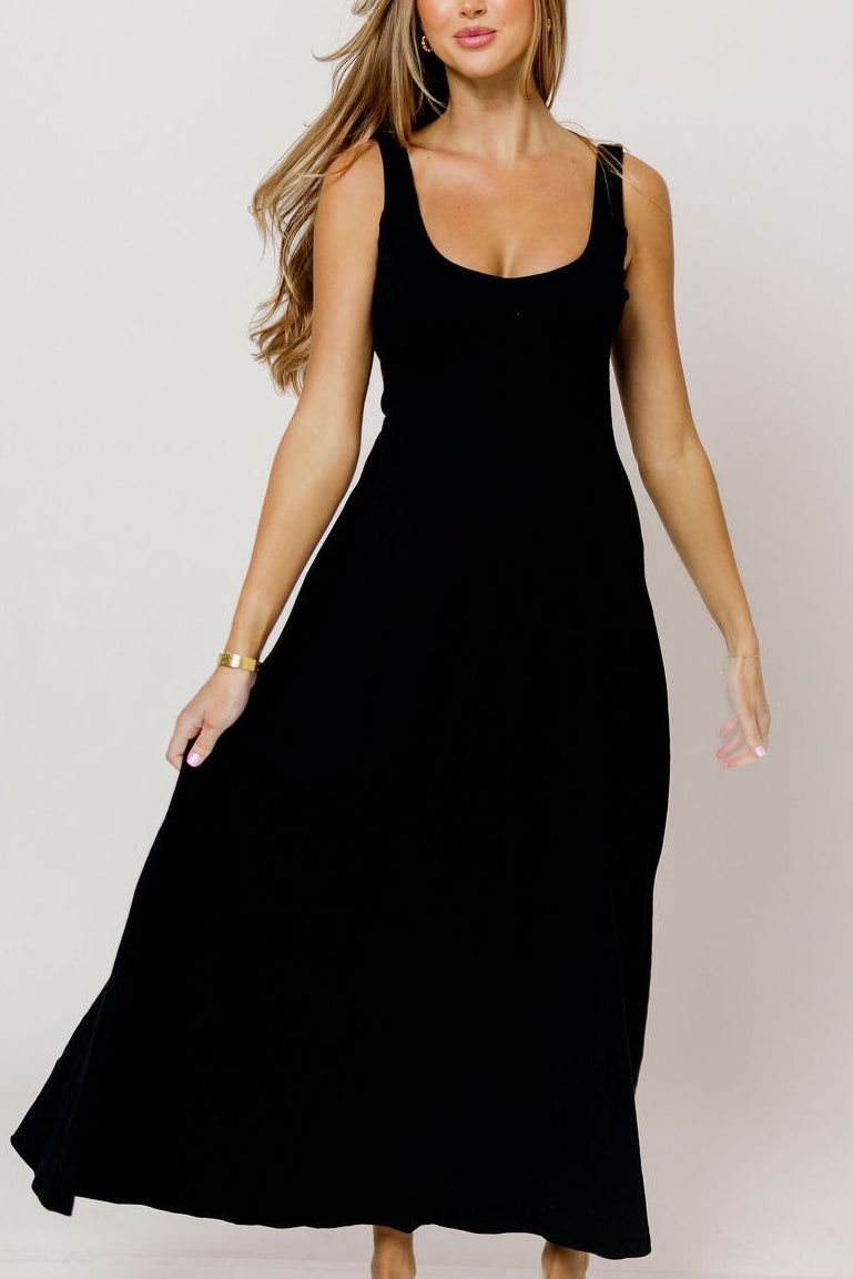 Jocelyn Midi Dress in Black